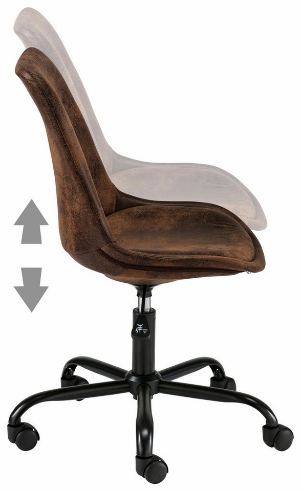 OTTO home Bürostuhl Donny, gepolsterter Schreibtischstuhl im modernen Design – Bild 4 von 5