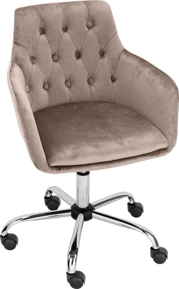 OTTO home Bürostuhl Perry1, eleganter Samtstuhl, gepolstert – Bild 3 von 5