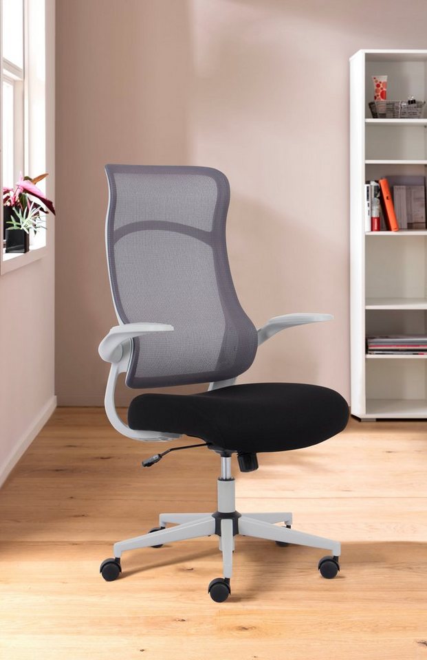 OTTO home Bürostuhl Toico, Design-Schreibtischstuhl, ergonomische Rückenlehne, Lendenwirbelstütze & klappbaren Armlehnen – Bild 2 von 5
