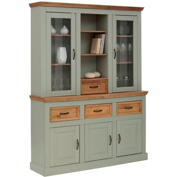 OTTO home Buffet Selma aus massivem Kiefernholz, mit Griffen aus antikisiertem Metall