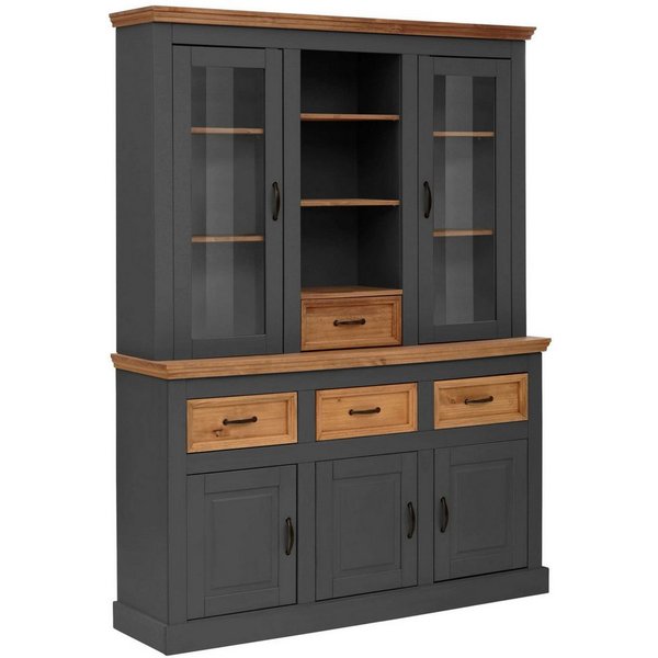 OTTO home Buffet Selma aus massivem Kiefernholz, mit Griffen aus antikisiertem Metall