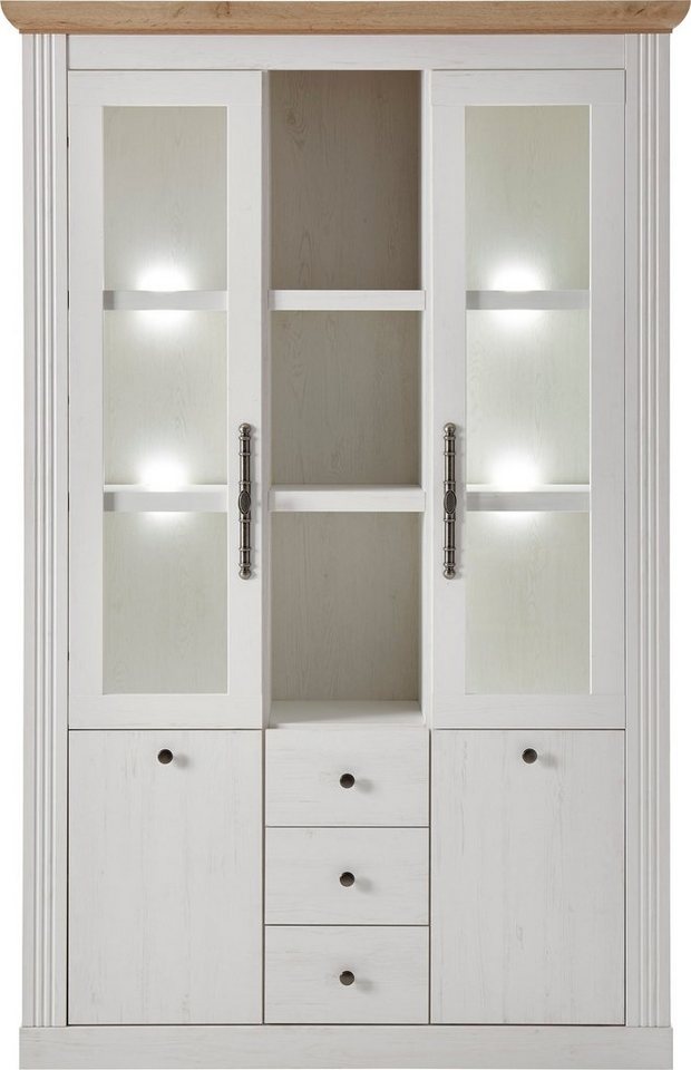 OTTO home Buffet Westminster, Buffetschrank im Landhausstil, Schrank, Hochschrank Metallgriffe, ausreichend Stauraum, in 2 Farben erhältlich – Bild 3 von 5