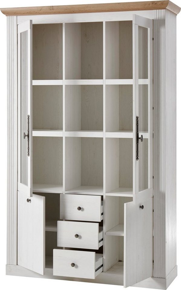 OTTO home Buffet Westminster, Buffetschrank im Landhausstil, Schrank, Hochschrank Metallgriffe, ausreichend Stauraum, in 2 Farben erhältlich – Bild 4 von 5