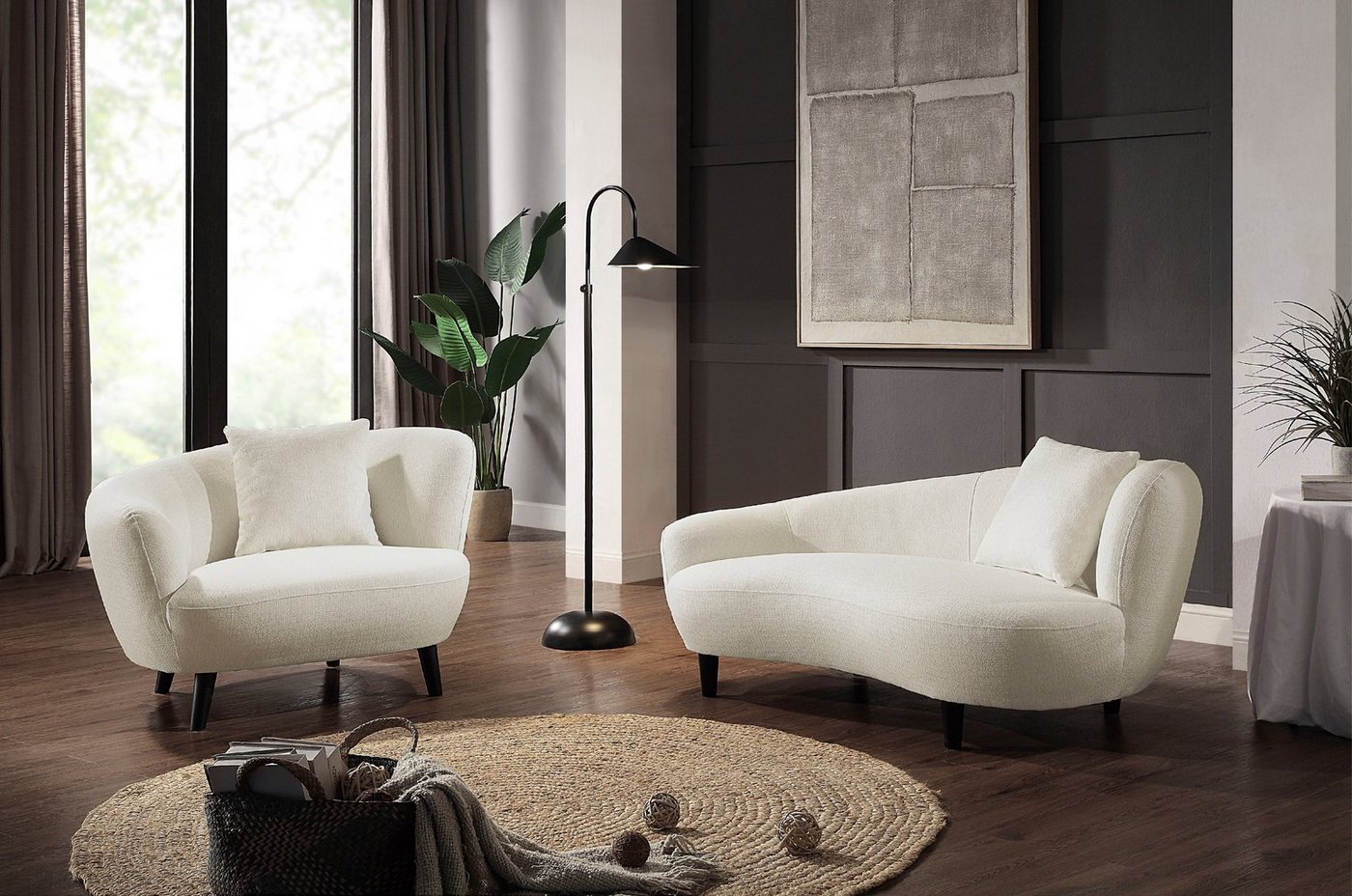 OTTO home Chaiselongue Olivia, Nierenform-Sofa mit Zierkissen im Originalbezug – Bild 5 von 5
