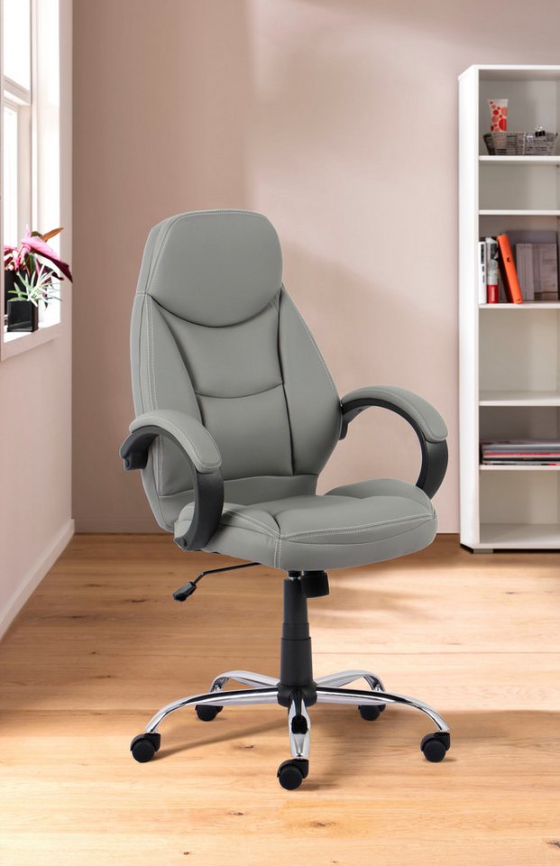 OTTO home Chefsessel Veronika, Bürostuhl, komfortabel gepolstert, Kunstleder – Bild 2 von 5