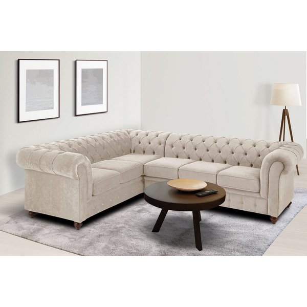 OTTO home Chesterfield-Sofa Chesterfield Ecksofa, auch in Leder L-Form, hochwertige Knopfheftung, langer Schenkel links oder rechts wählbar