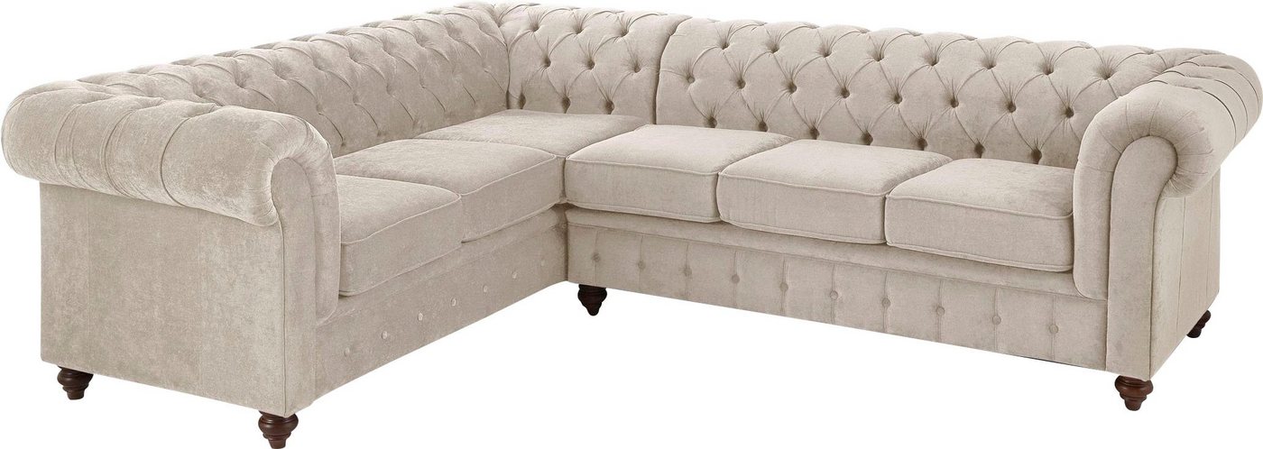 OTTO home Chesterfield-Sofa Chesterfield Ecksofa, auch in Leder L-Form, hochwertige Knopfheftung, langer Schenkel links oder rechts wählbar – Bild 2 von 5