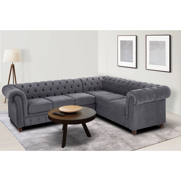 OTTO home Chesterfield-Sofa Chesterfield Ecksofa, auch in Leder L-Form, hochwertige Knopfheftung, langer Schenkel links oder rechts wählbar
