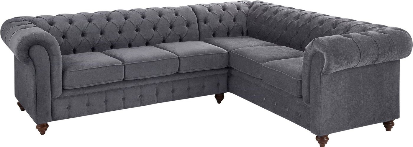 OTTO home Chesterfield-Sofa Chesterfield Ecksofa, auch in Leder L-Form, hochwertige Knopfheftung, langer Schenkel links oder rechts wählbar – Bild 2 von 5