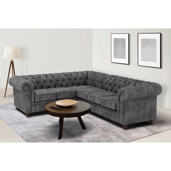 OTTO home Chesterfield-Sofa Chesterfield Ecksofa, auch in Leder L-Form, hochwertige Knopfheftung, langer Schenkel links oder rechts wählbar
