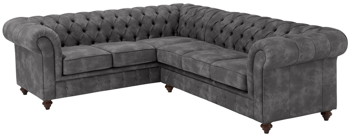 OTTO home Chesterfield-Sofa Chesterfield Ecksofa, auch in Leder L-Form, hochwertige Knopfheftung, langer Schenkel links oder rechts wählbar – Bild 2 von 5