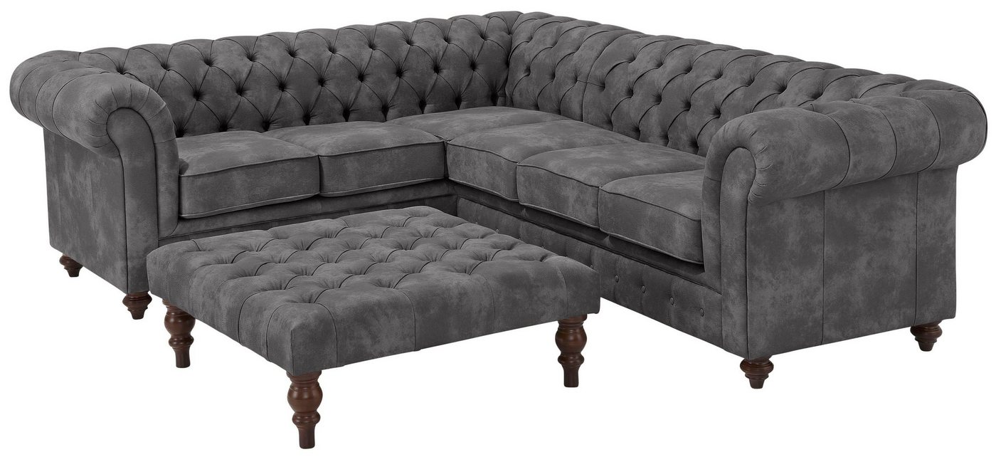 OTTO home Chesterfield-Sofa Chesterfield Ecksofa, auch in Leder L-Form, hochwertige Knopfheftung, langer Schenkel links oder rechts wählbar – Bild 4 von 5