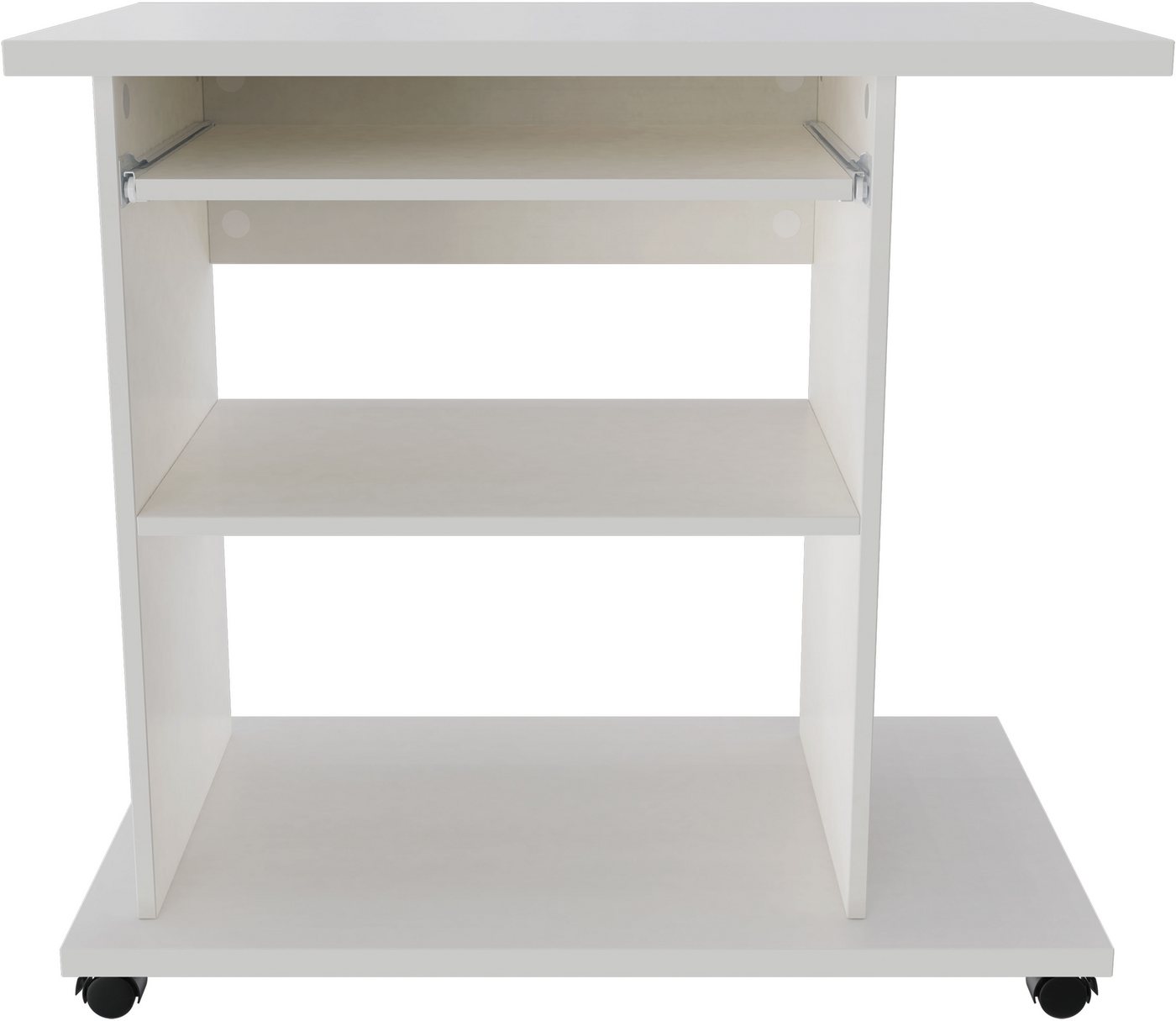 OTTO home Computertisch LOKVE, Laptoptisch, Schreibtisch, rollbar, Tastaturauszug, Towerfach, Druckerfach, Höhe 75 cm – Bild 5 von 5