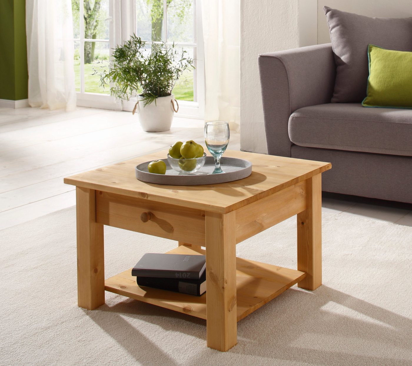 OTTO home Couchtisch Chicago (Couchtisch, Sofatisch, OTTOs Choice), in zwei Größen, Landhausstil, zusätzlicher Stauraum – Bild 2 von 5