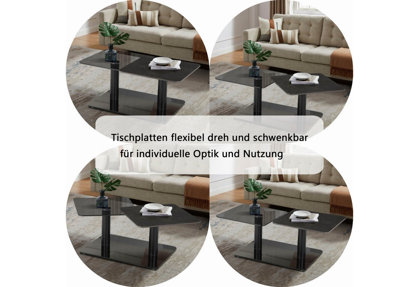 OTTO home Couchtisch Craco, mit verschiebbarer Ablagefläche im puristischen Design – Bild 4 von 5