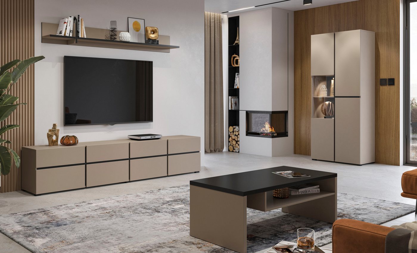 OTTO home Couchtisch Cross, Breite 120 cm, moderner Sofatisch für Wohnzimmer, Tisch mit offenem Fachboden – Bild 5 von 5