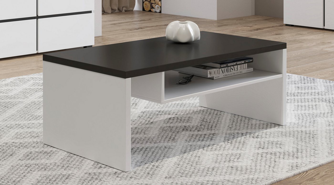 OTTO home Couchtisch Cross, Breite 120 cm, moderner Sofatisch für Wohnzimmer, Tisch mit offenem Fachboden – Bild 4 von 5