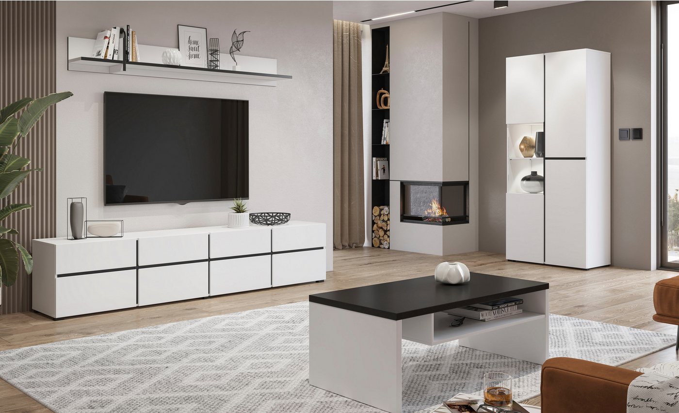 OTTO home Couchtisch Cross, Breite 120 cm, moderner Sofatisch für Wohnzimmer, Tisch mit offenem Fachboden – Bild 5 von 5