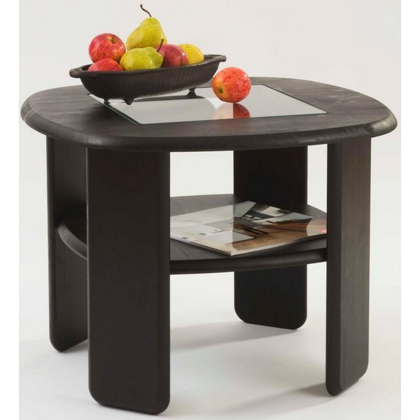 OTTO home Couchtisch Jayden 2, massives Kiefernholz mit Glaseinsatz, Höhe 52 cm