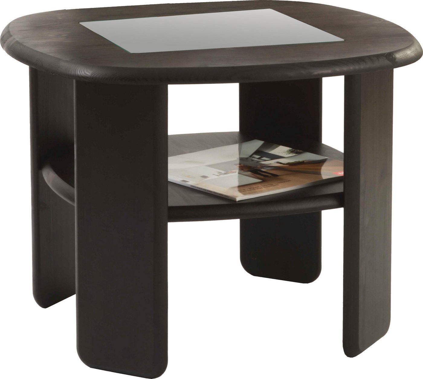 OTTO home Couchtisch Jayden 2, massives Kiefernholz mit Glaseinsatz, Höhe 52 cm – Bild 2 von 5