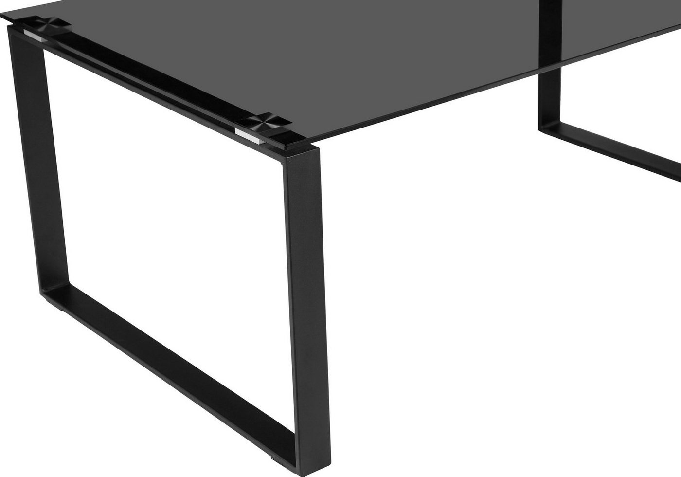 OTTO home Couchtisch Simsbury, Tischplatte aus gehärtetem Glas 0,8 cm, Gestell aus Metall, Höhe 45 cm – Bild 5 von 5