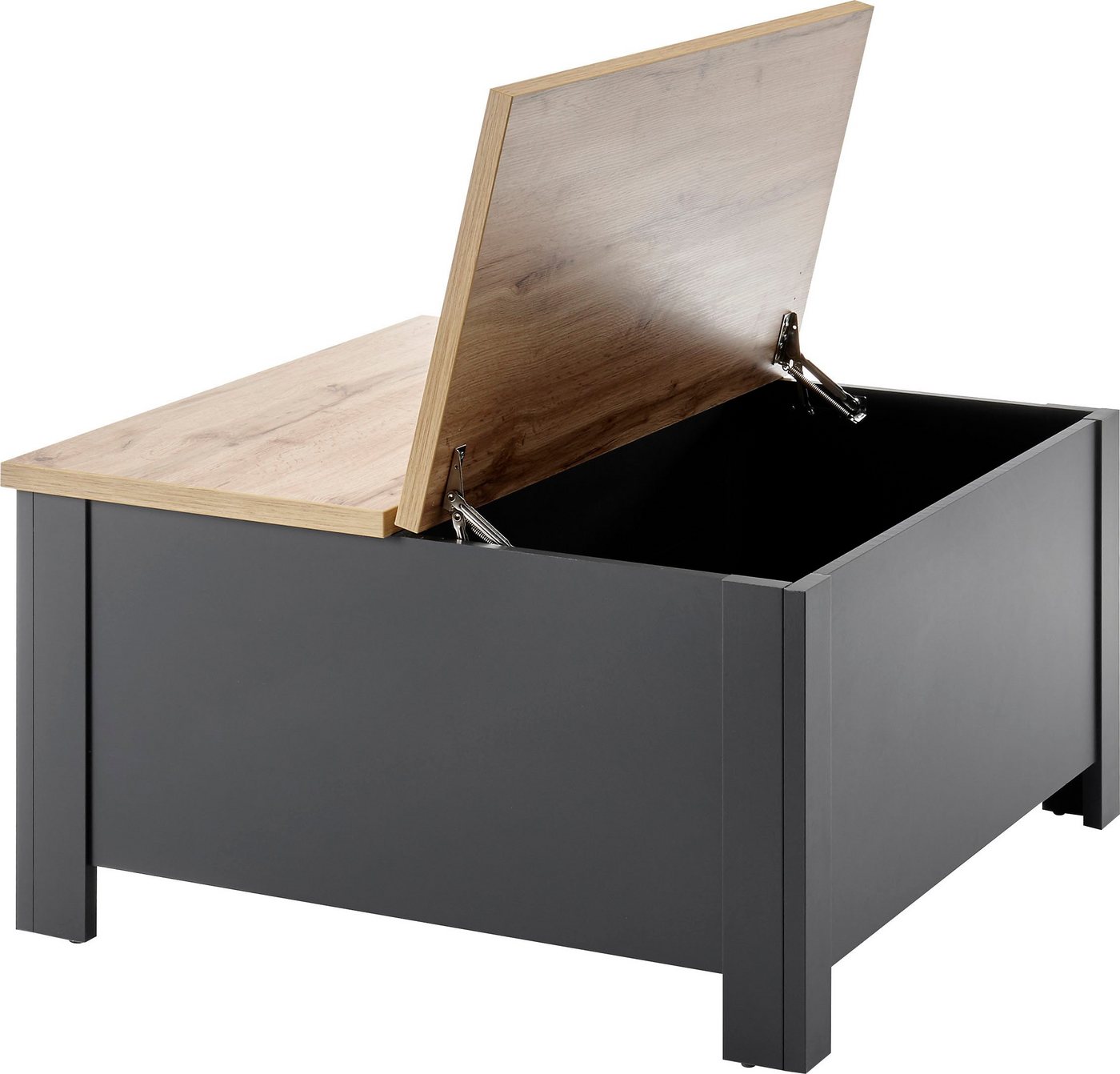 OTTO home Couchtisch Westminster, Beistelltisch, Wohnzimmertisch, Sofatisch, Tisch, Metallgriffe, ausreichend Stauraum, in 2 Farben erhältlich – Bild 4 von 5