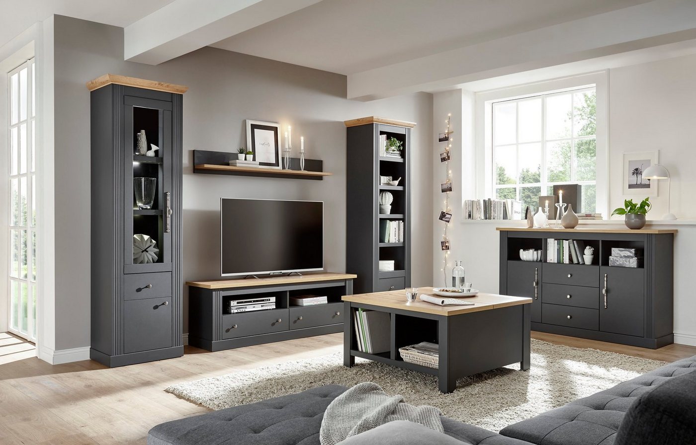 OTTO home Couchtisch Westminster, Beistelltisch, Wohnzimmertisch, Sofatisch, Tisch, Metallgriffe, ausreichend Stauraum, in 2 Farben erhältlich – Bild 5 von 5