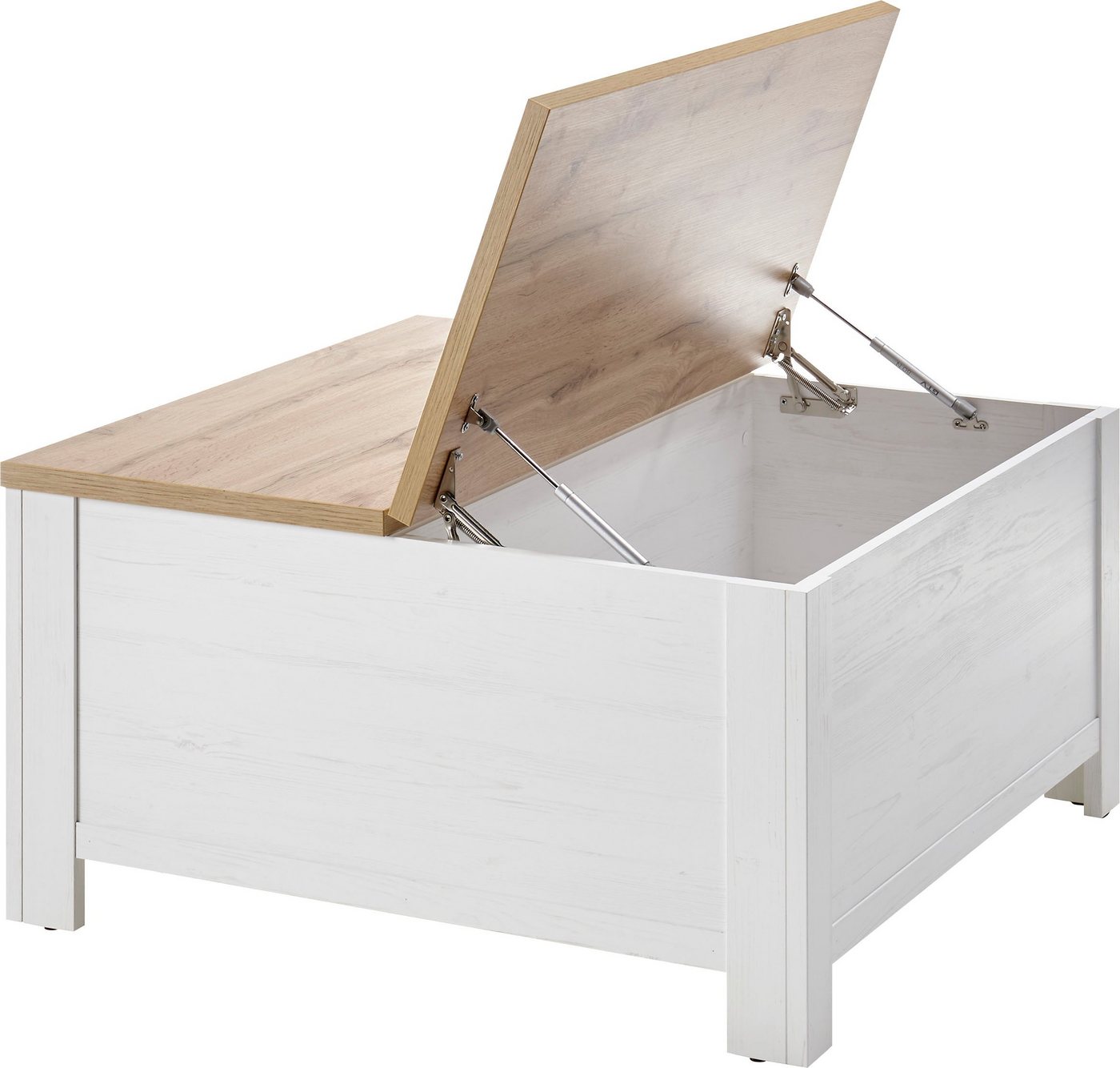 OTTO home Couchtisch Westminster, Beistelltisch, Wohnzimmertisch, Sofatisch, Tisch, Metallgriffe, ausreichend Stauraum, in 2 Farben erhältlich – Bild 4 von 5