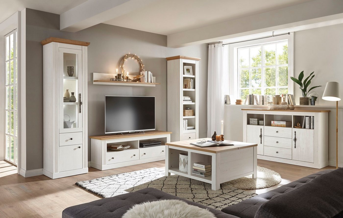 OTTO home Couchtisch Westminster, Beistelltisch, Wohnzimmertisch, Sofatisch, Tisch, Metallgriffe, ausreichend Stauraum, in 2 Farben erhältlich – Bild 5 von 5