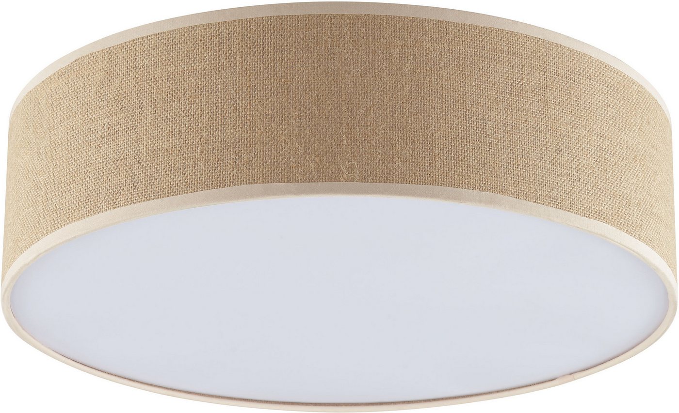 OTTO home Deckenleuchte Mikka, ohne Leuchtmittel, mit Leinenstoffschirm, Höhe 14 cm, E27, Leinen, Deckenlampe – Bild 4 von 5