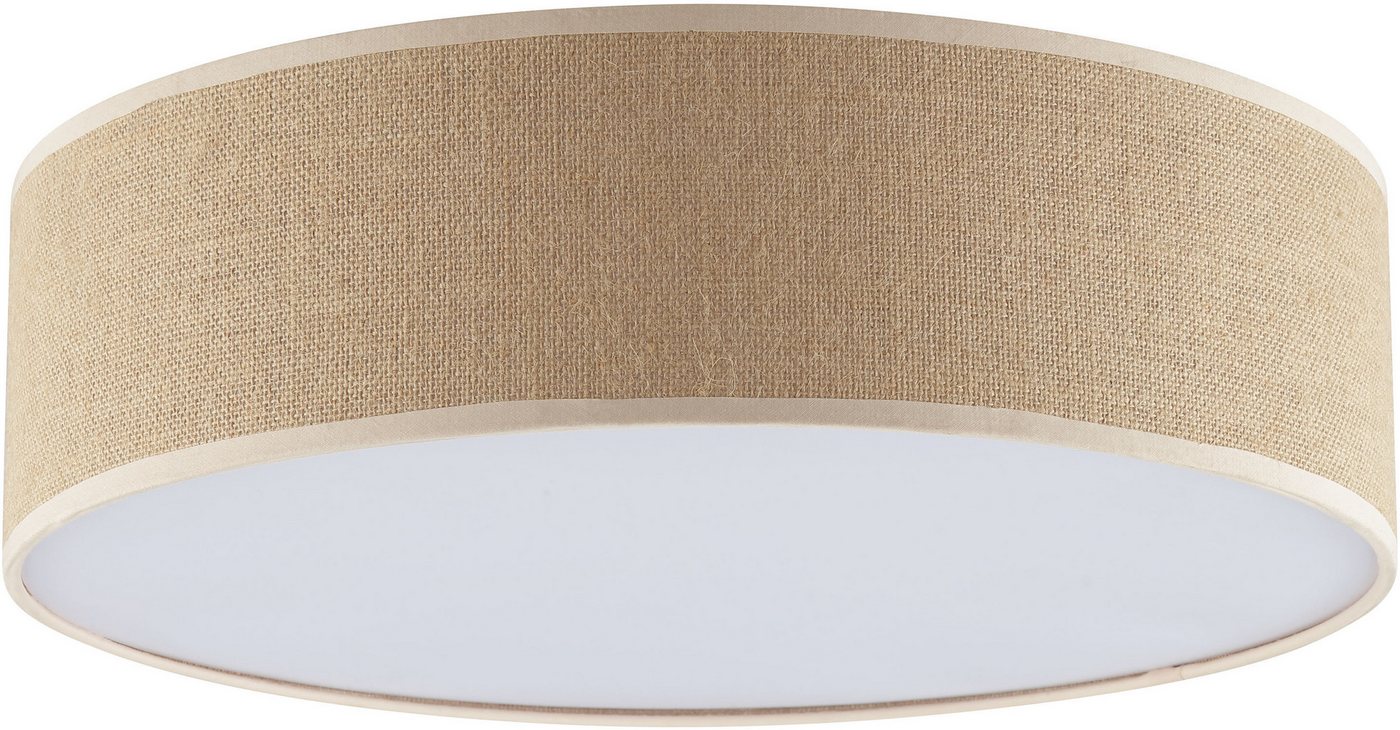 OTTO home Deckenleuchte Mikka, ohne Leuchtmittel, mit Leinenstoffschirm, Höhe 14 cm, E27, Leinen, Deckenlampe – Bild 5 von 5