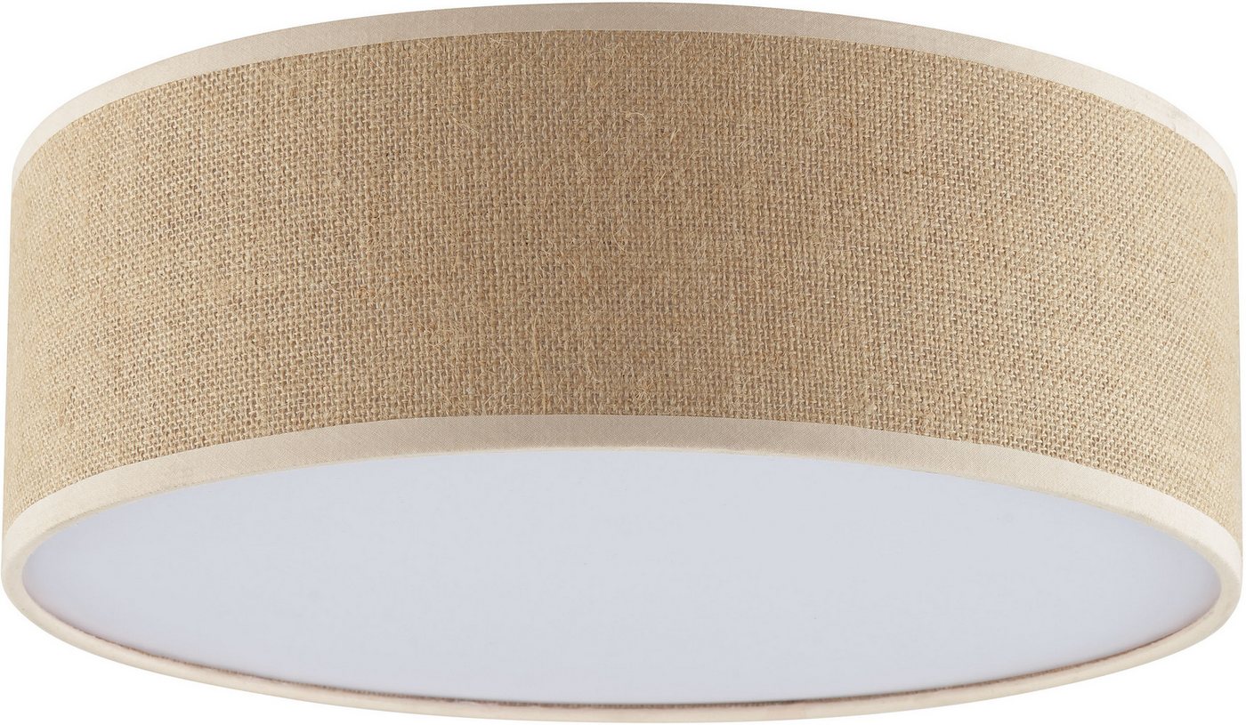 OTTO home Deckenleuchte Mikka, ohne Leuchtmittel, mit Leinenstoffschirm, Höhe 14 cm, E27, Leinen, Deckenlampe – Bild 5 von 5