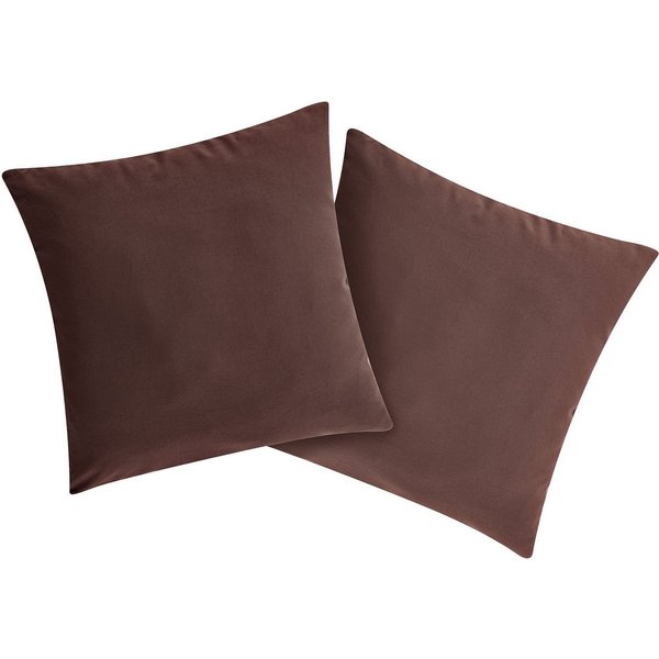 OTTO home Dekokissen Parry Microfaser, 2-er Set, unifarben, Kissenhüllen ohne Füllung, mit Reißverschluss