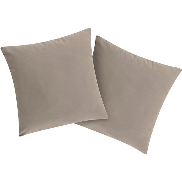 OTTO home Dekokissen Parry Microfaser, 2-er Set, unifarben, Kissenhüllen ohne Füllung, mit Reißverschluss