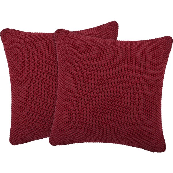 OTTO home Dekokissen Phelon, 2 Stk., 100% Baumwolle, Strick, ohne Füllung, Dekokissen, Vorderseite: Strickmuster, 100% Baumwolle, weich, uni
