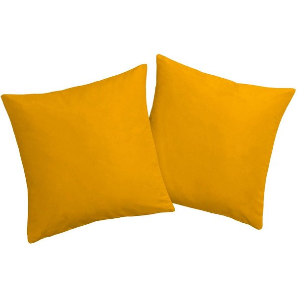 OTTO home Dekokissen Raja, einfarbig, Kissenhüllen ohne Füllung, 40 x 40 cm, 2er-Set, Mikrofaser