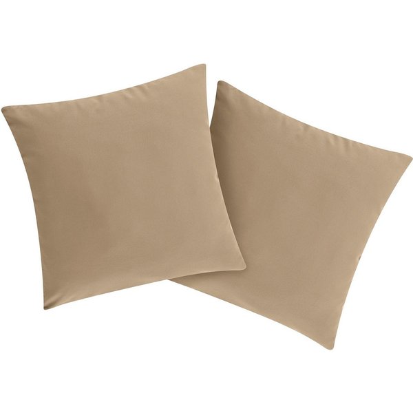 OTTO home Dekokissen Raja, einfarbig, Kissenhüllen ohne Füllung, 40 x 40 cm, 2er-Set, Mikrofaser