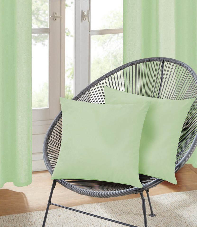 OTTO home Dekokissen Raja, einfarbig, Kissenhüllen ohne Füllung, 40 x 40 cm, 2er-Set, Mikrofaser – Bild 2 von 5