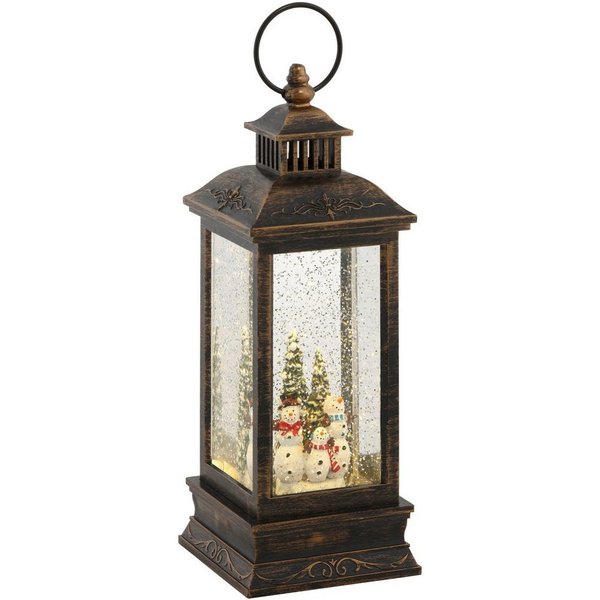 OTTO home Dekoobjekt LED Laterne Schneemann, Weihnachten, mit weihnachtlichen Figuren, Höhe ca. 27,5 cm