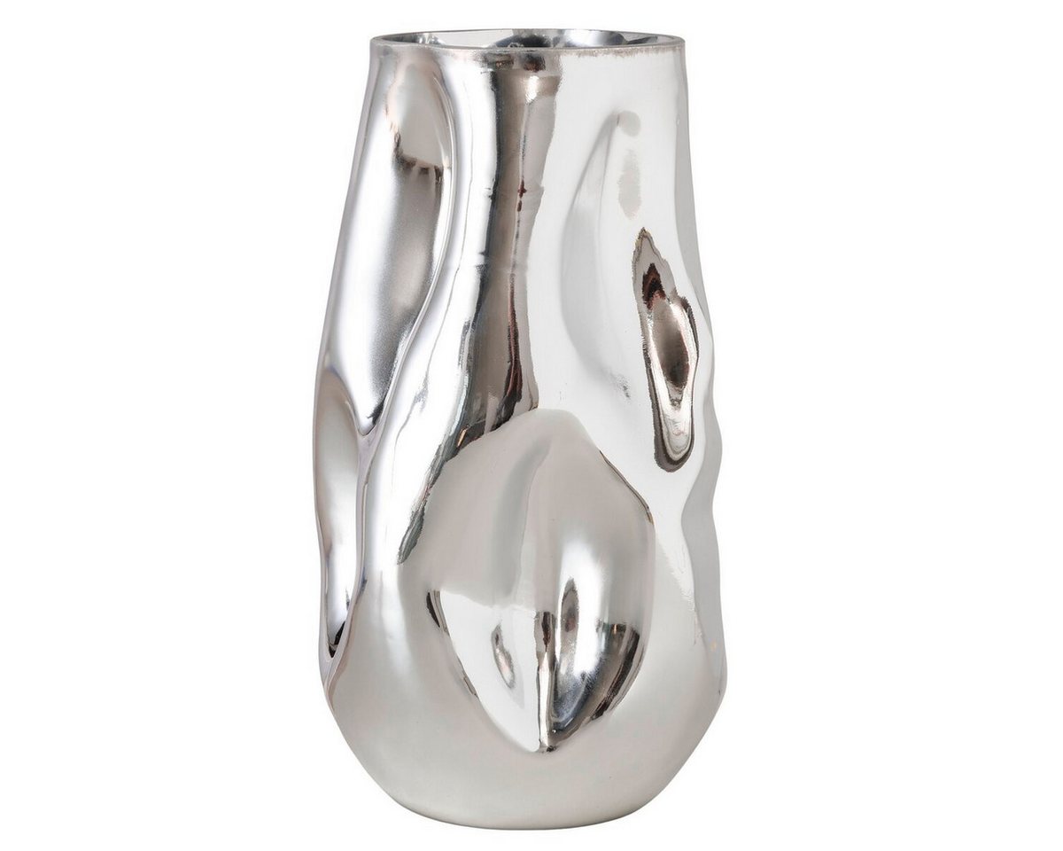OTTO home Dekovase Silber, aus handbemaltem Glas, organische Form, 17 oder 27 cm hoch – Bild 2 von 4