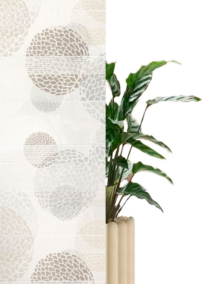 Doppelrollo Belem, ohne Bohren, halbtransparent, Lichtschutz, Kreisemotiv, OTTO home, Lichtschutz, ohne Bohren, freihängend, Klemmfix, Rollo, halbtransparent, i – Bild 4 von 5