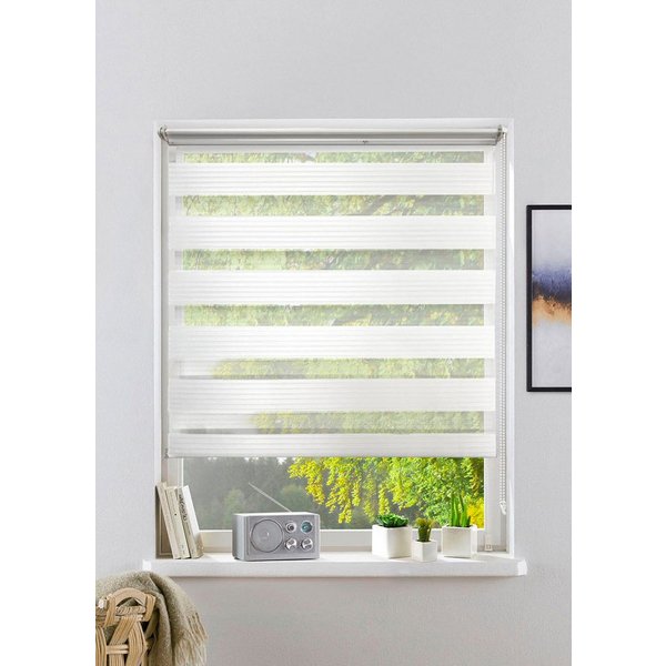 Doppelrollo MILO, ohne Bohren, Lichtschutz, freihängend, Streifenoptik, OTTO home, Lichtschutz, ohne Bohren, freihängend, Klemmfix, Rollo in moderner Streifenop