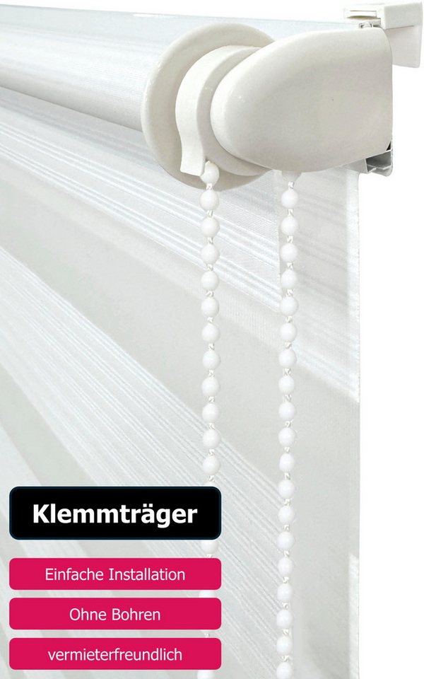 Doppelrollo MILO, ohne Bohren, Lichtschutz, freihängend, Streifenoptik, OTTO home, Lichtschutz, ohne Bohren, freihängend, Klemmfix, Rollo in moderner Streifenop – Bild 5 von 5