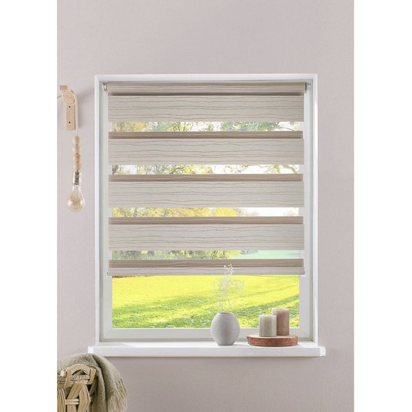 Doppelrollo PAGELLA, ohne Bohren, Lichtschutz, freihängend, Chenillefäden, OTTO home, Lichtschutz, ohne Bohren, freihängend, Klemmfix, Rollo, mit eingewebten Ch