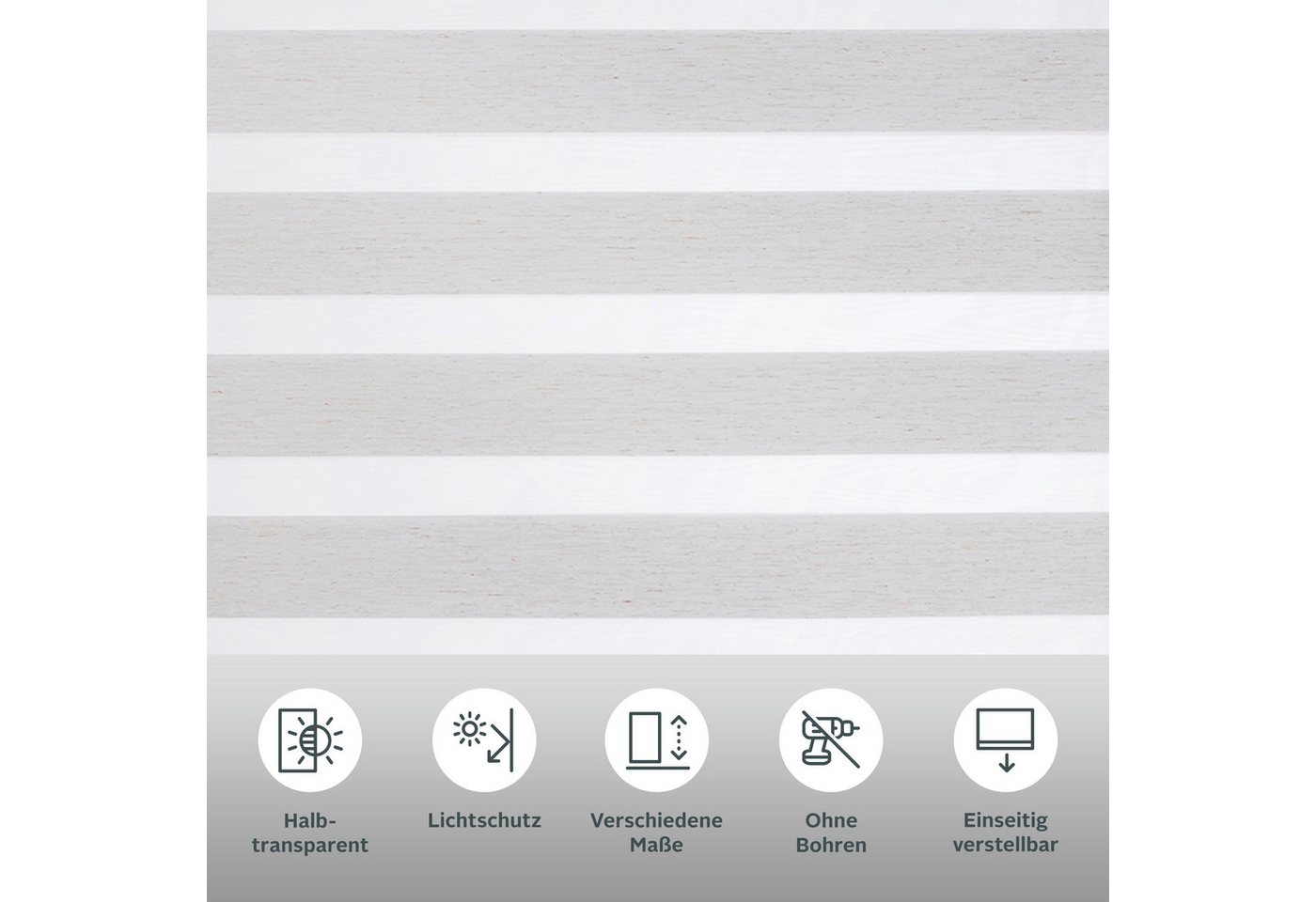 Doppelrollo SORANA, ohne Bohren, Lichtschutz, freihängend, Klemmfix, OTTO home, Lichtschutz, ohne Bohren, freihängend, Klemmfix, Rollo, Sonnenschutz, für Fenste – Bild 3 von 5
