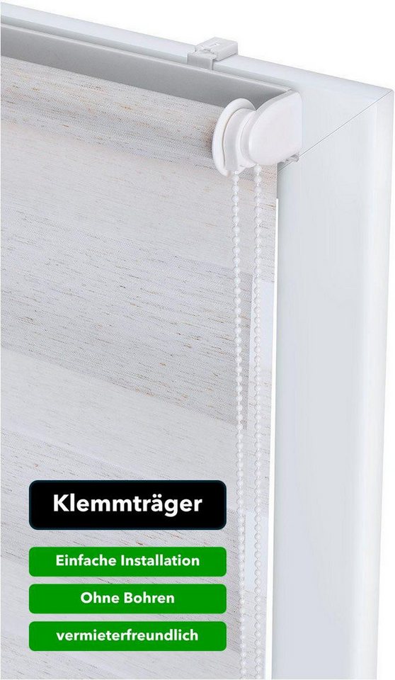 Doppelrollo SORANA, ohne Bohren, Lichtschutz, freihängend, Klemmfix, OTTO home, Lichtschutz, ohne Bohren, freihängend, Klemmfix, Rollo, Sonnenschutz, für Fenste – Bild 4 von 5