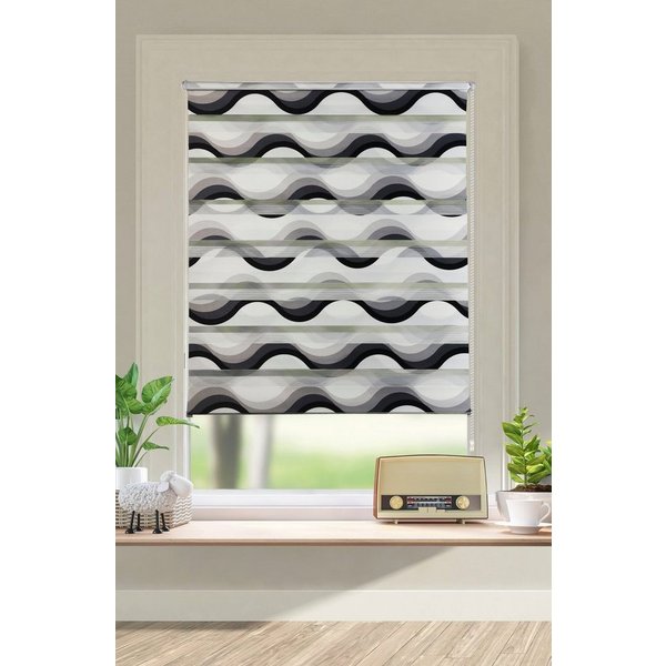 Doppelrollo Welle, ohne Bohren, Lichtschutz, Wellen-Motiv, Klemmfix, OTTO home, Lichtschutz, ohne Bohren, freihängend, Klemmfix, Fixmaß, Klemmfix-Duo-Rollo, Rol