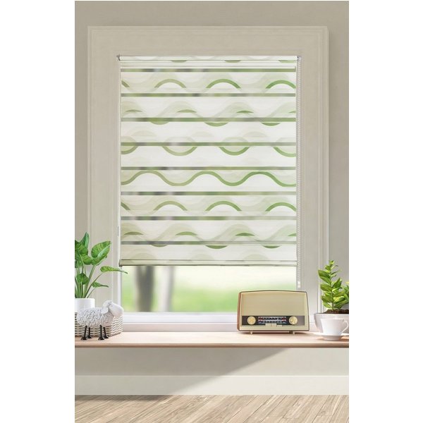 Doppelrollo Welle, ohne Bohren, Lichtschutz, Wellen-Motiv, Klemmfix, OTTO home, Lichtschutz, ohne Bohren, freihängend, Klemmfix, Fixmaß, Klemmfix-Duo-Rollo, Rol