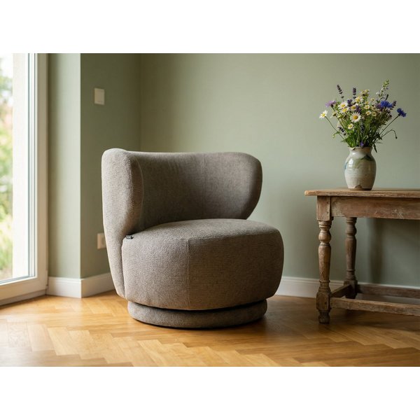OTTO home Drehsessel ANNELIN, Loungesessel, Clubsessel, 360° drehbar, Struktur-Bezug