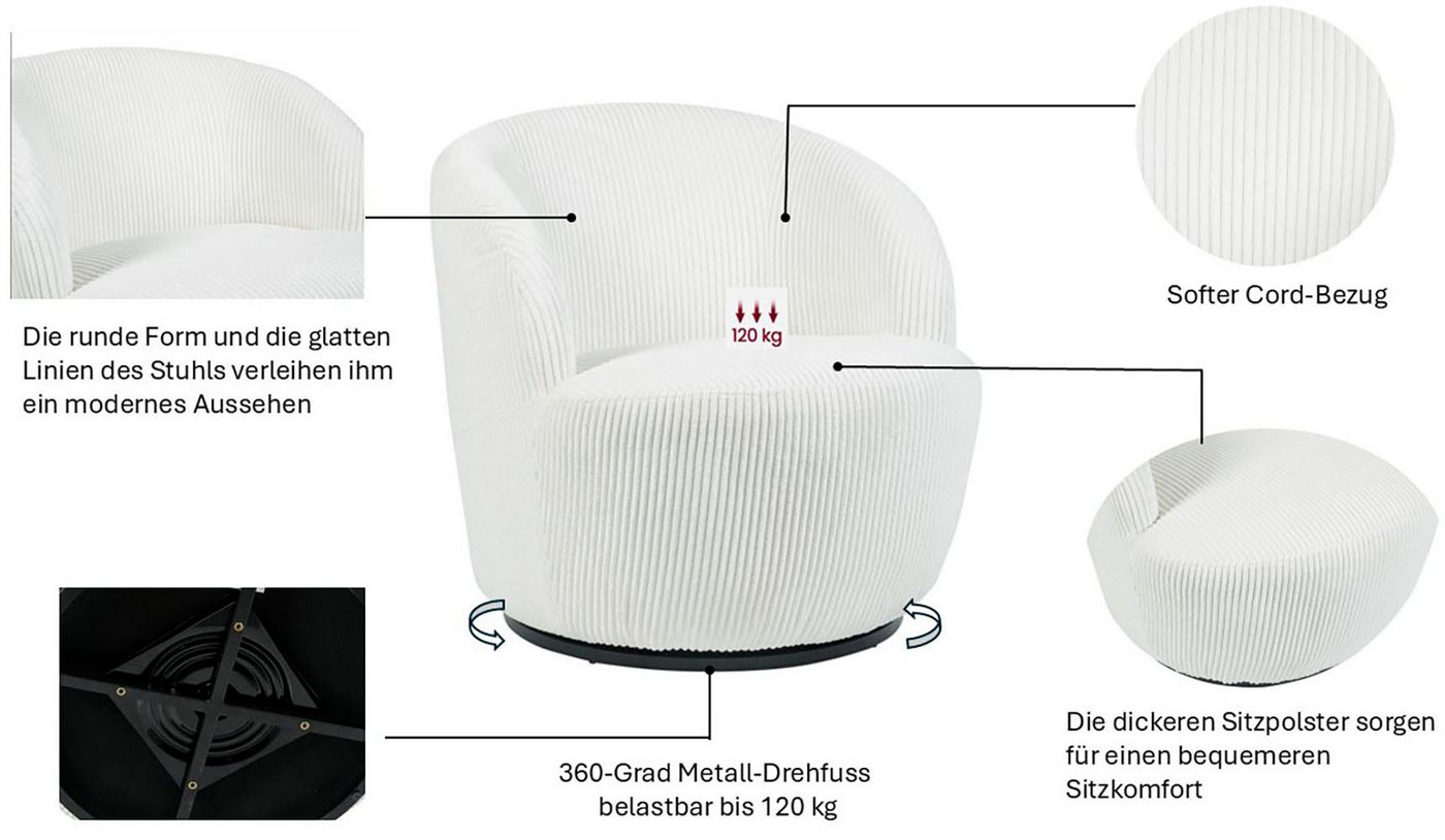 OTTO home Drehsessel FRAZEE, Lese-Sessel, TV-Sessel, Loungesessel – Bild 3 von 5
